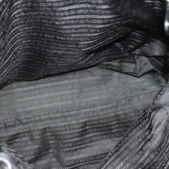 PRADA Hand Bag Leather 2way Gray Silver Auth ar13717 - Picture 11 of 16